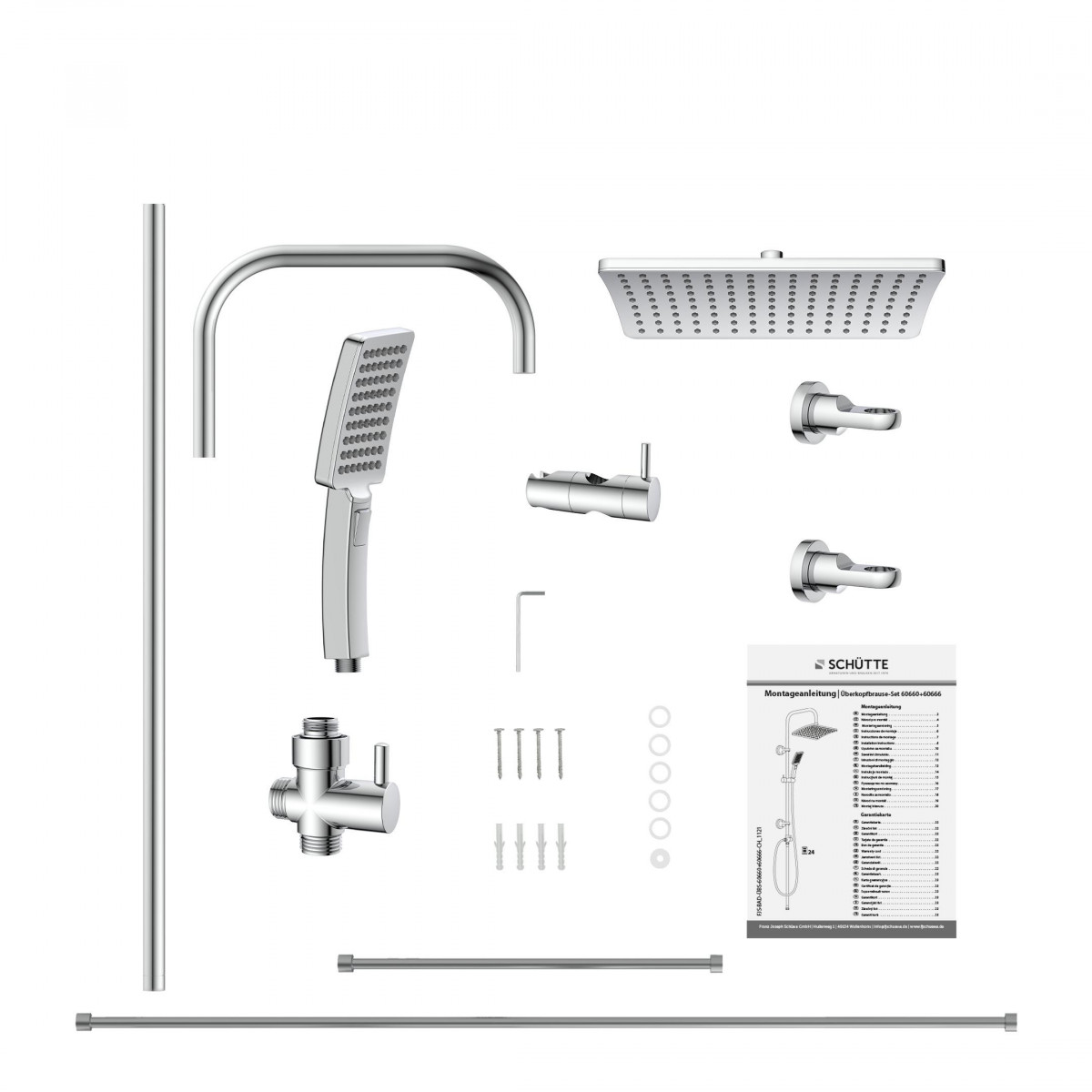 MALLORCA Overhead showerset, chrome