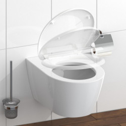 Abattant WC en Duroplast WHITE avec Frein de Chute et Déclipsable