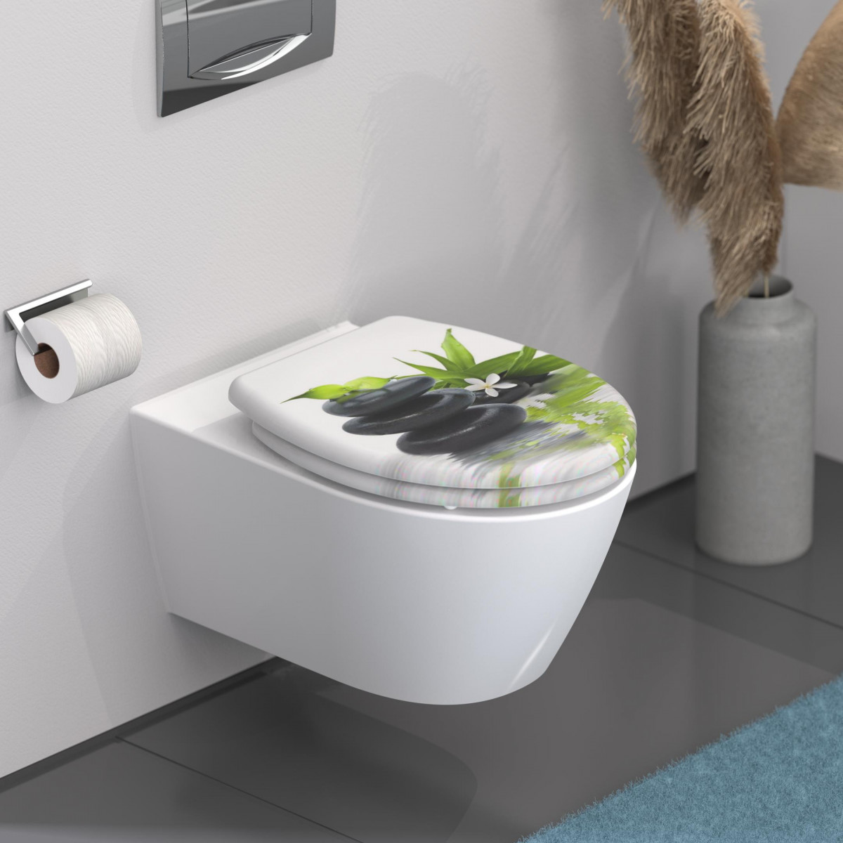 Abattant WC en Duroplast JASMIN avec Frein de Chute et Déclipsable