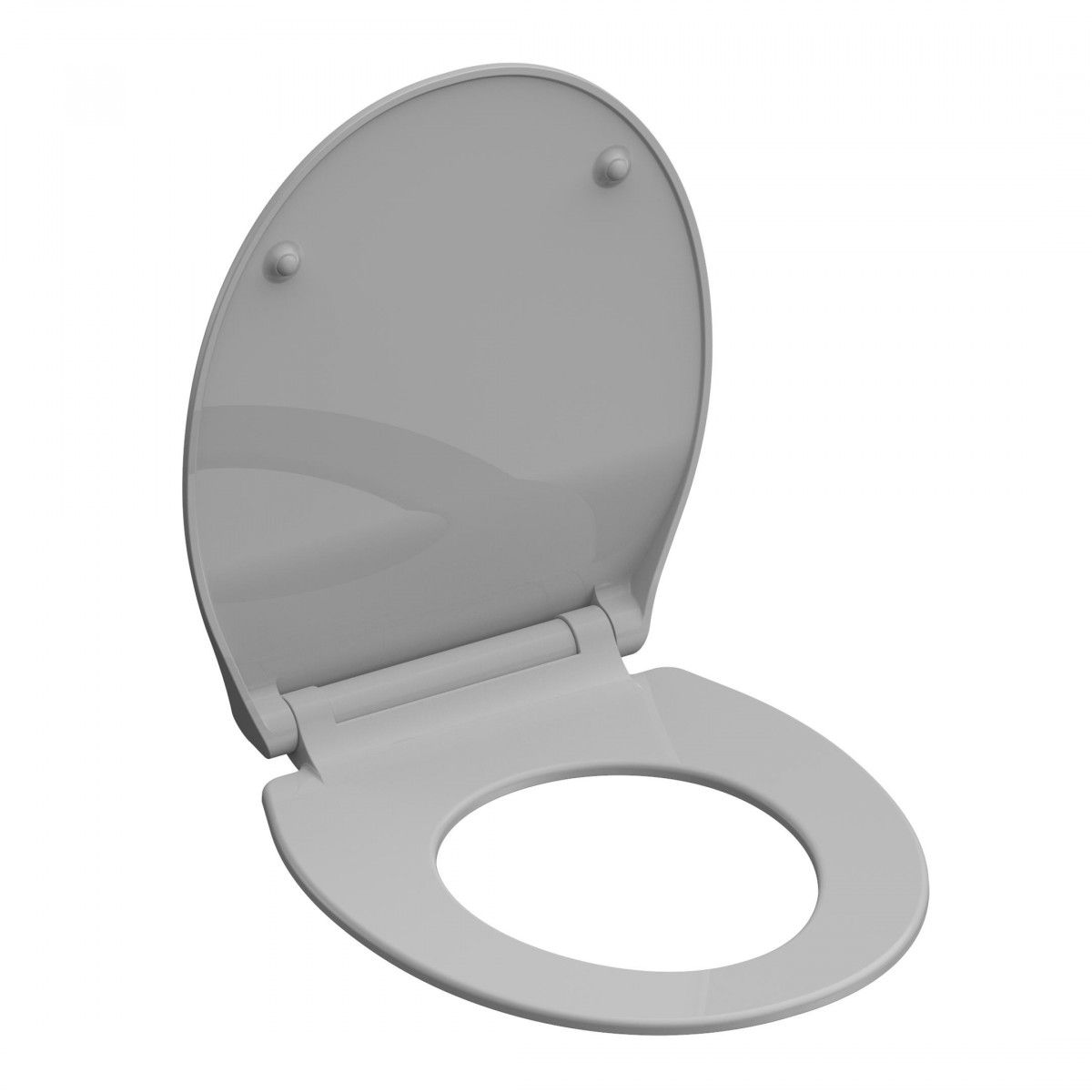 Abattant WC en Duroplast Extra Fin SLIM GREY avec Frein de Chute et Déclipsable