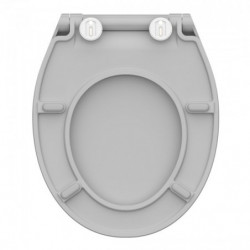 Abattant WC en Duroplast Extra Fin SLIM GREY avec Frein de Chute et Déclipsable