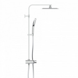 OCEAN Overhead shower set, anthracite, with thermostatic tray