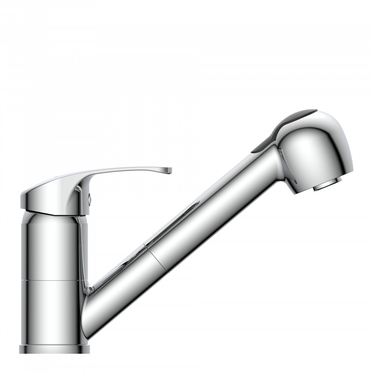 DIZIANI Sink mixer low pressure, chrome, with pull-out sprayer