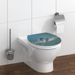 Abattant WC en MDF HG WATER DROP avec Frein de Chute