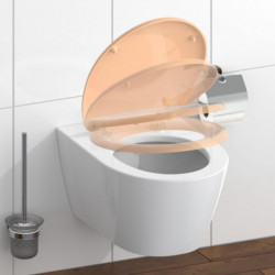 Abattant WC en Duroplast BEIGE avec Frein de Chute et Déclipsable