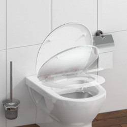 Abattant WC en Duroplast FLOWERS&WOOD avec Frein de Chute