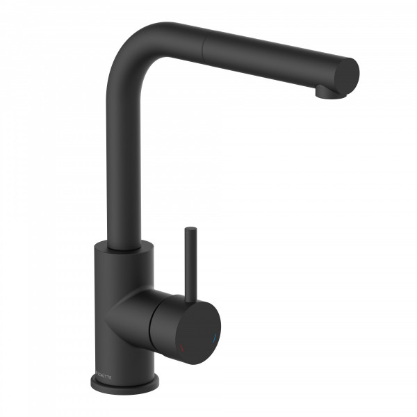 VITAL sensor sink mixer, black, matt, pull-out spout