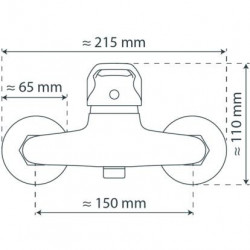 BATONI Shower mixer, chrome