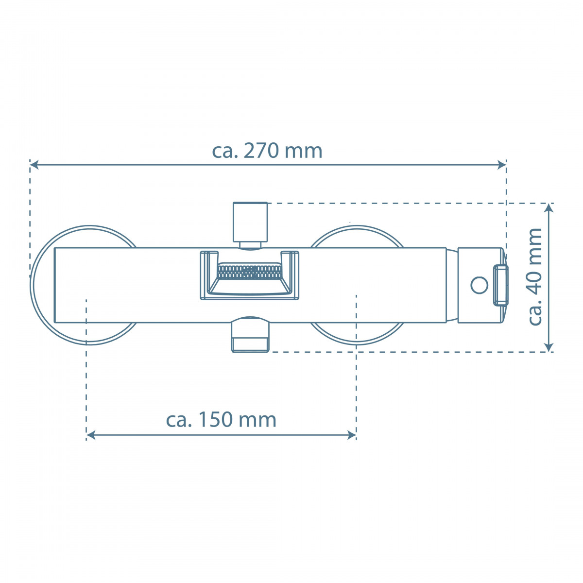 NIAGARA Bathtub mixer, chrome, with waterfall spout