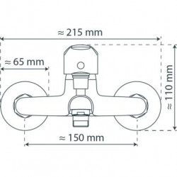 SIRANI Wannenfüllarmatur, Chrom