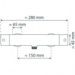 VITA Thermostat Duscharmatur, Chrom