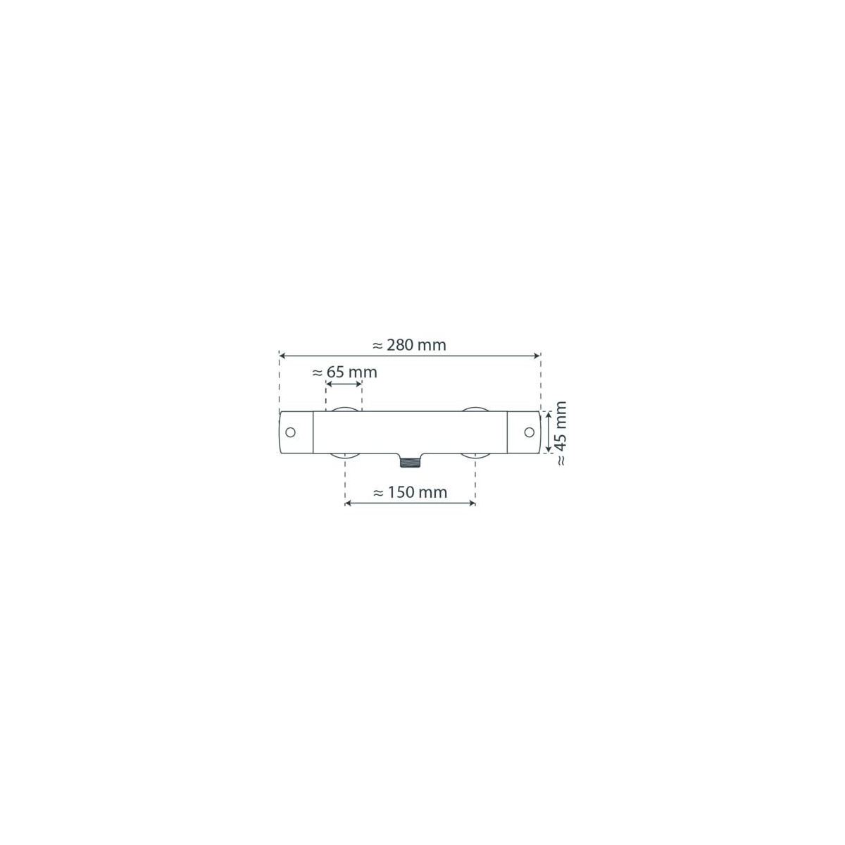 VITA Thermostat Duscharmatur, Chrom