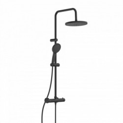 ADRIA Overhead shower set with thermostatic faucet, Black matt