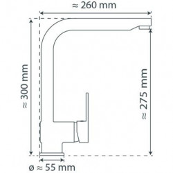 RIO Sink mixer, chrome, with top mounting