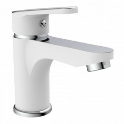 ALASKA Wash basin mixer, white/chrome