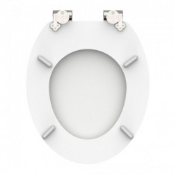 Moulded Wood Toilet Seat WHITE with Soft Close