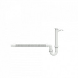 Tubular trap for sink, White