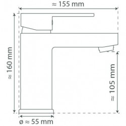 ELEPHANT Wash basin mixer, graphite matt