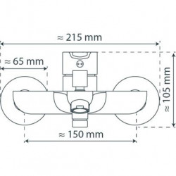 DENVER Bathtub mixer, black matt