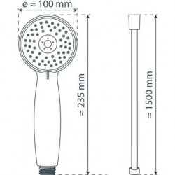 NAPOLI Handdouche set, chroom