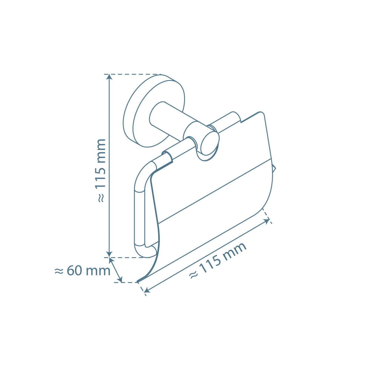 LONDON toilet roll holder, chrome