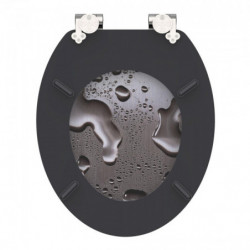 MDF Toilet Seat GREY STEEL with Soft Close