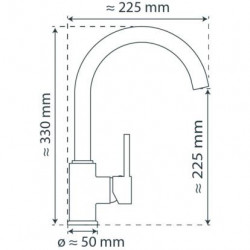 CASALLA Mitigeur cuisine basse pression, Chromé