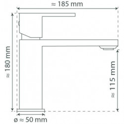 MANHATTAN Robinetterie de lavabo, Blanc mat