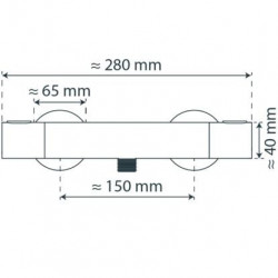 LOS ANGELES Thermostat Duscharmatur, Chrom