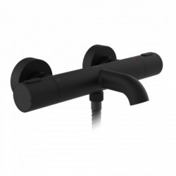 LOS ANGELES Thermostatic bathtub mixer, Black matt