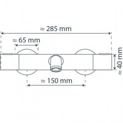 LOS ANGELES thermostatische Badkraan, Mat zwart