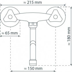 CESTI Sink mixer, chrome, for wall fixing