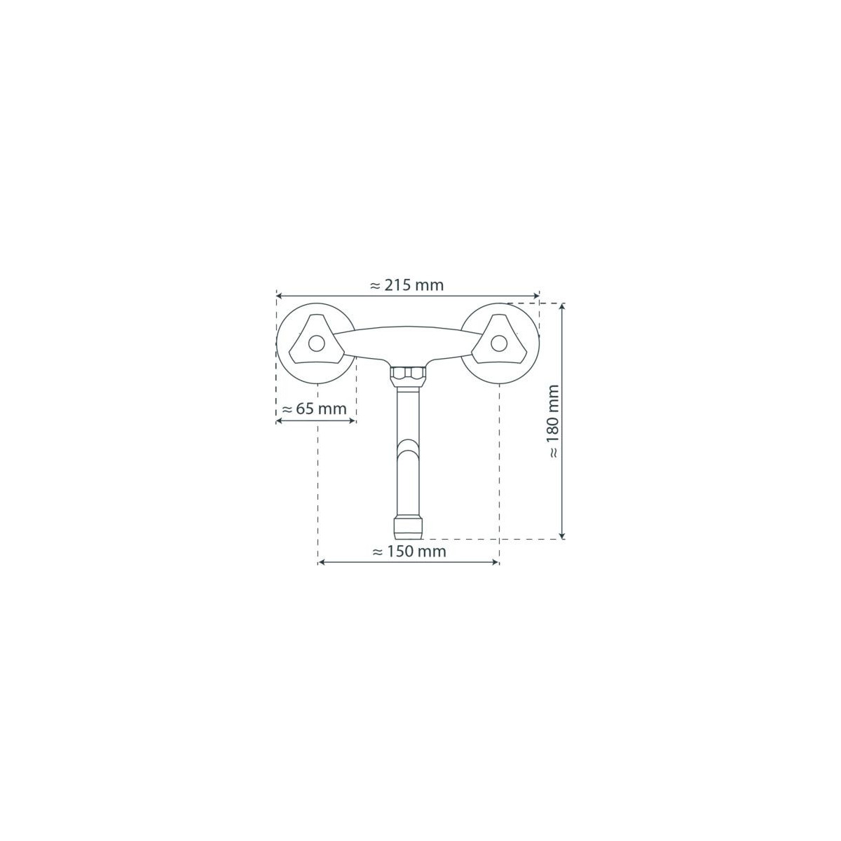 CESTI Sink mixer, chrome, for wall fixing