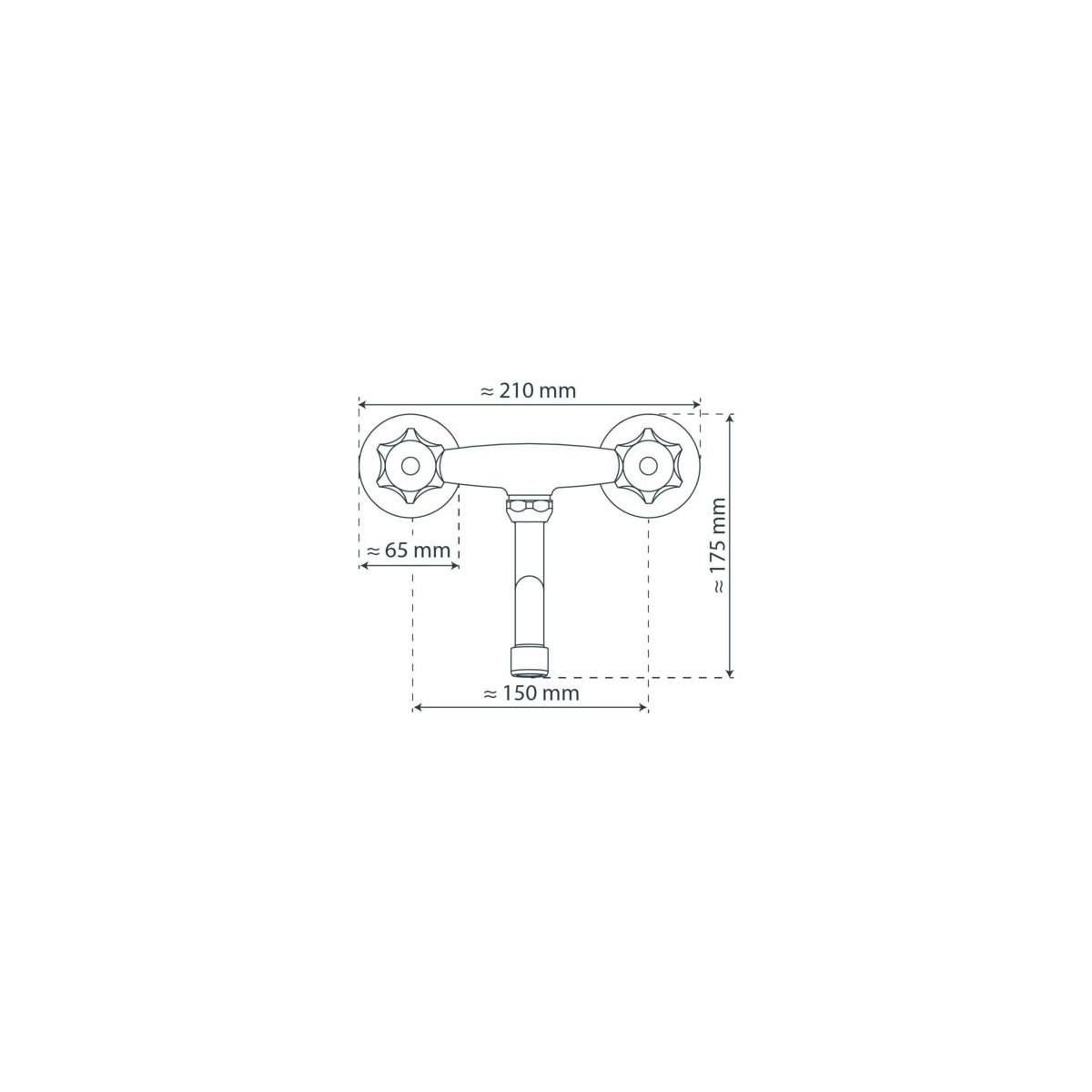 BRILLANT Sink mixer, chrome, for wall fixing