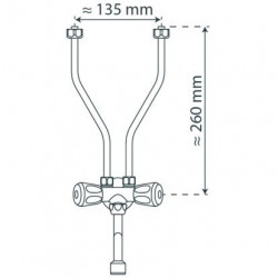 Spültischarmatur, Chrom, Niederdruck, für 5 Ltr. Boiler Übertischspeicher