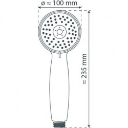 NAPOLI Hand shower, chrome