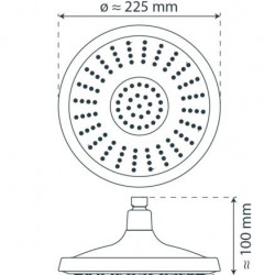 GRENOBLE Head shower, chrome