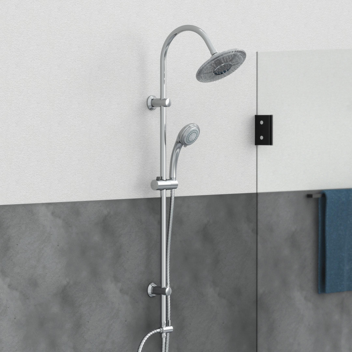 GALAXIS LED Overhead shower set, chrome