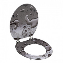 MDF Toilet Seat GREY STEEL