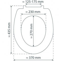 MDF Toilet Seat GREY STEEL