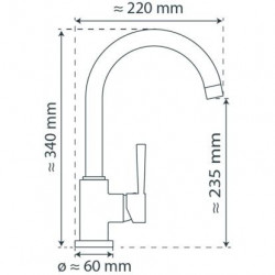 CORNWALL Sink mixer, graphite matt