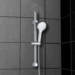 Shower rail set, chrome, adhesive