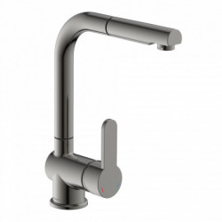 LONDON Sink mixer, graphite matt, with pull-out spout