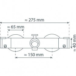 LONDON thermostatische Badkraan, mat zwart