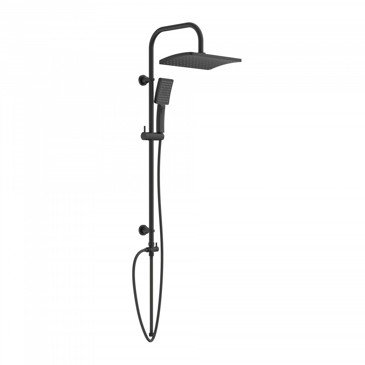 MALLORCA Overhead showerset, black matt