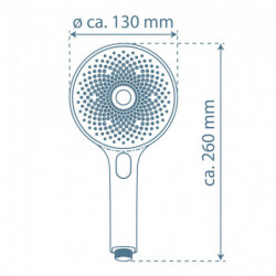 SAMOA RAIN handdouche, waterbesparend, mat zwart