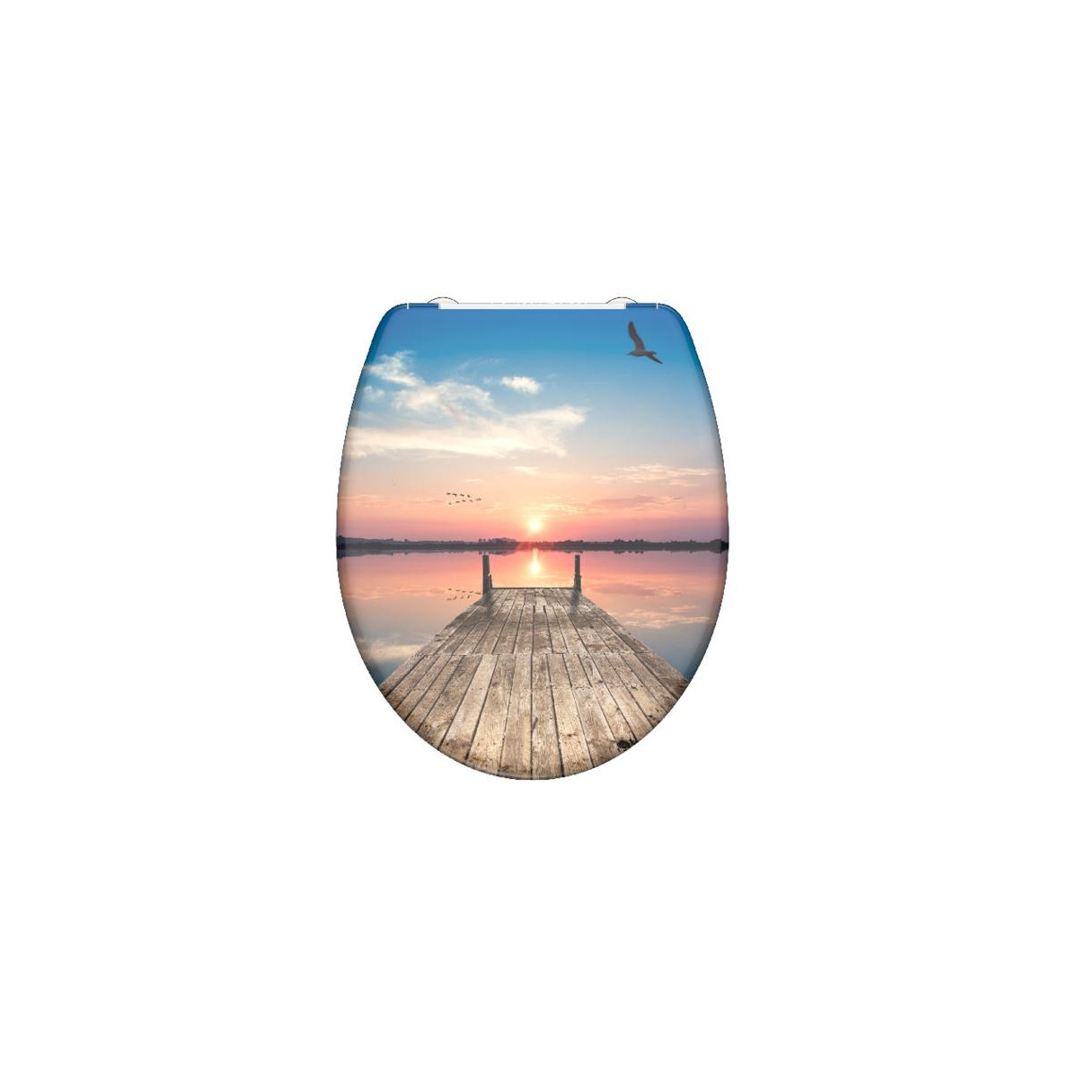 Duroplast Toilet Seat SUNSET SKY with Soft Close and Quick Release