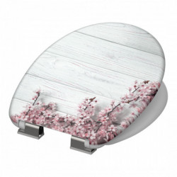 Duroplast Toilet Seat FLOWERS& WOOD with Soft Close