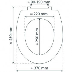 Duroplast WC-Sitz mit LED Nachtlicht, Weiß