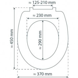 Duroplast WC-Sitz YINGundYANG, mit Absenkautomatik